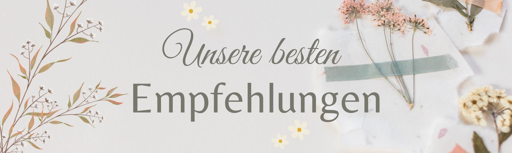 Banner der Startseite Unsere besten Empfehlungen