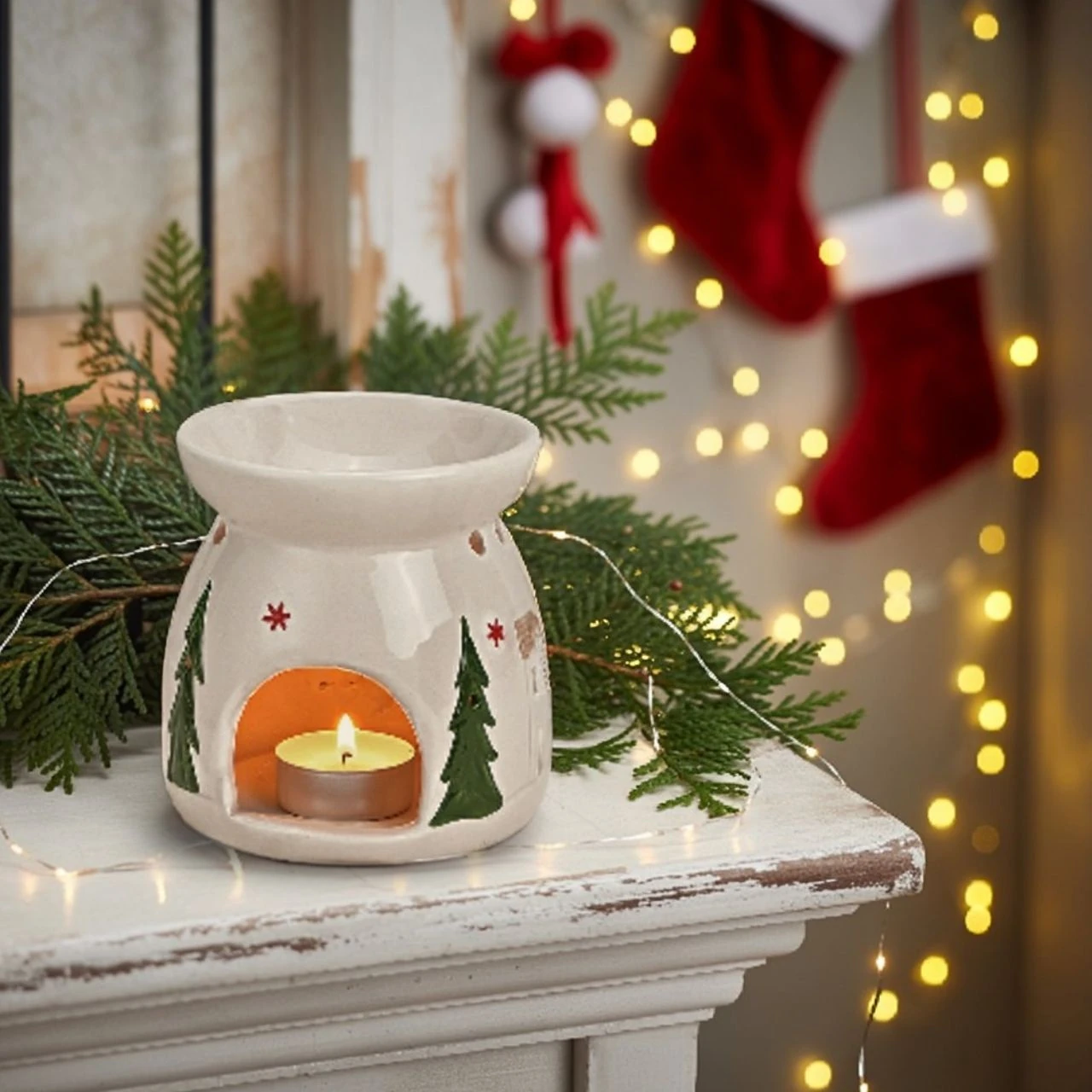 Duftlampe Weihnachten aus Keramik