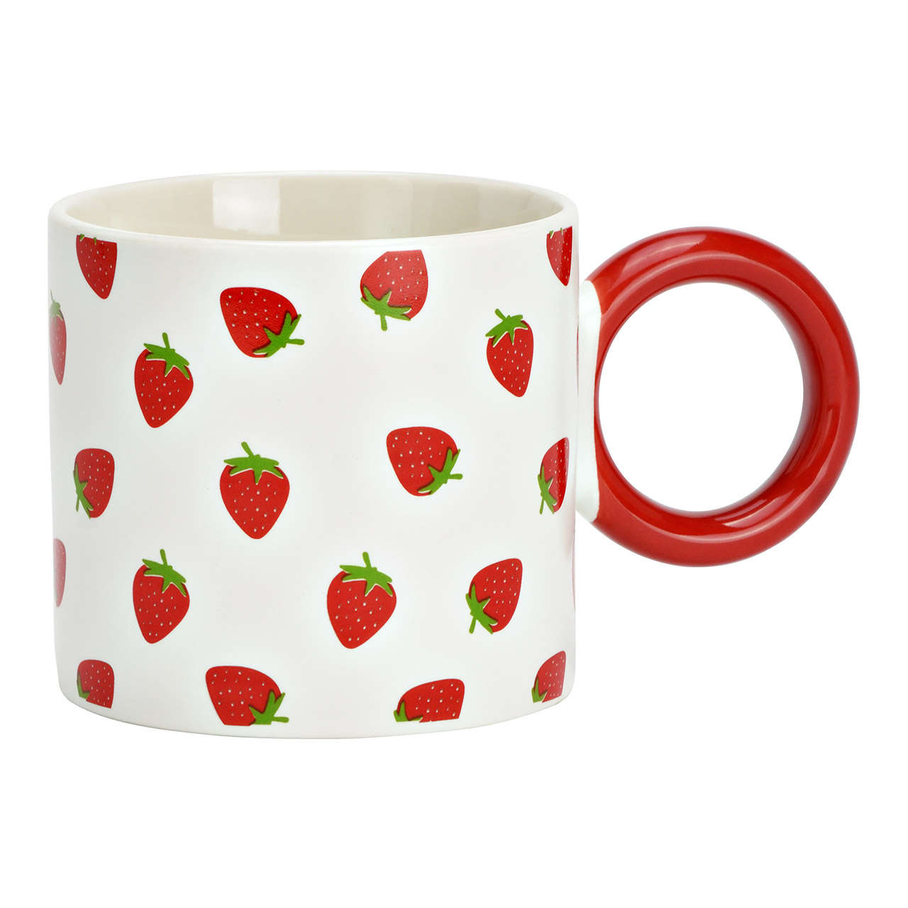 Becher Erdbeere aus Porzellan
