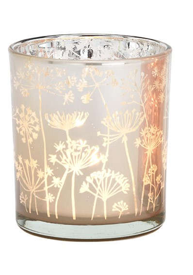 Windlicht in Creme klein