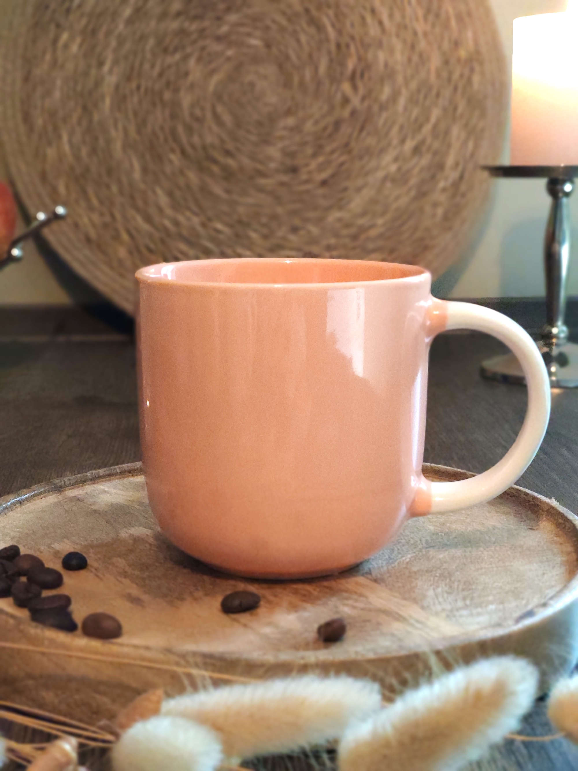 Porzellan Becher Rosa