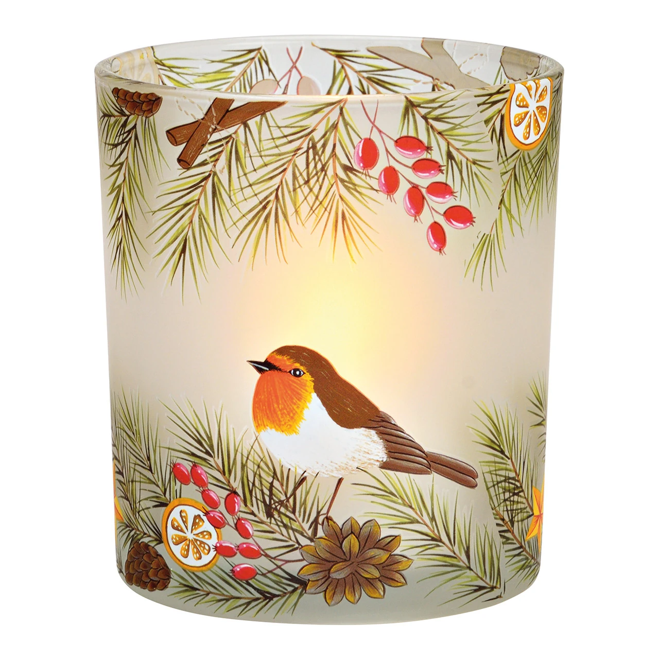 Produktbild Windlichter Windlicht aus Glas Vogel Herbst