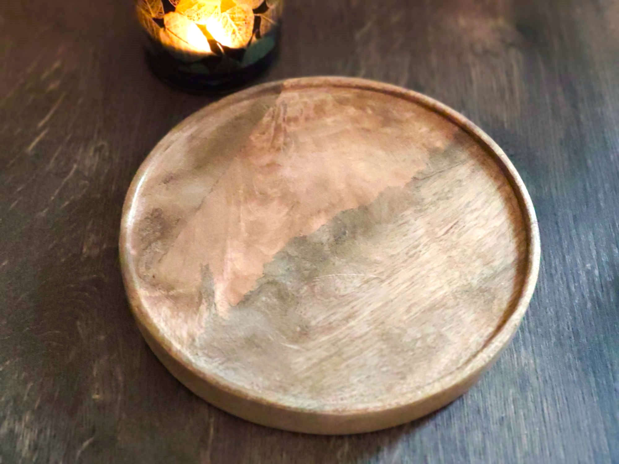 Produktbild Tablett Rundes Mangoholz Tablett