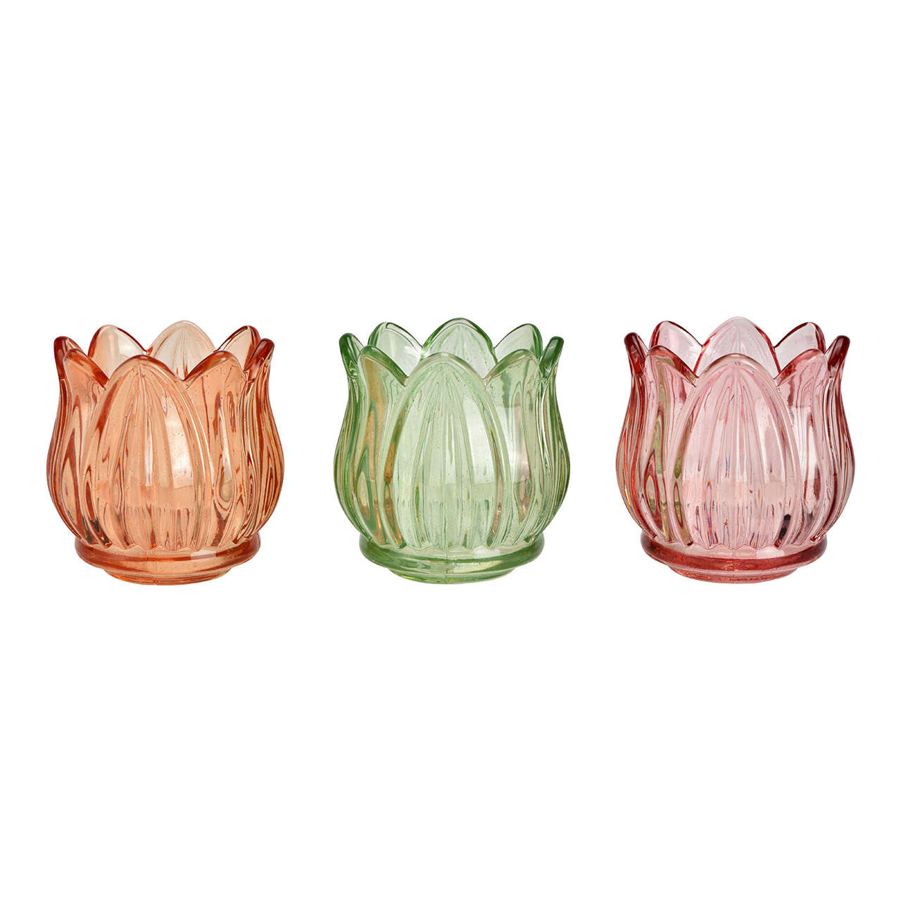 Windlichter aus Glas Blumenform 