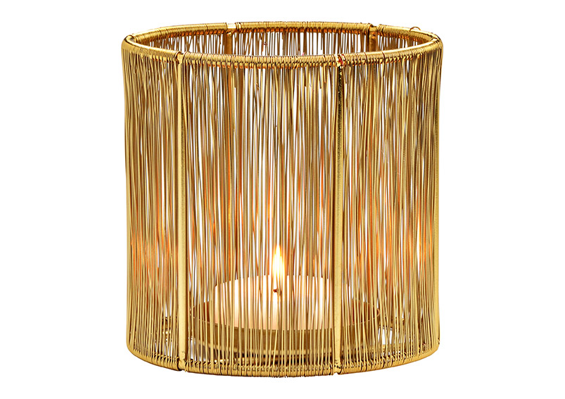Grosses Windlicht in Gold