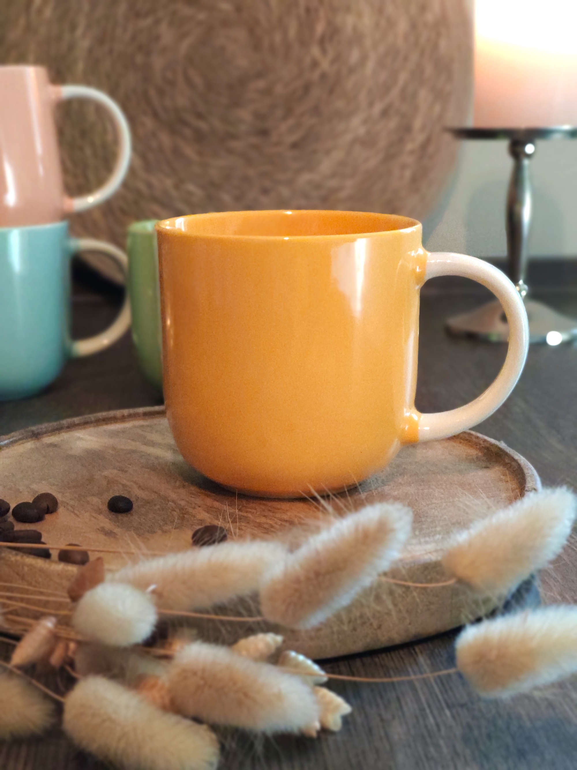 Porzellan Becher Orange