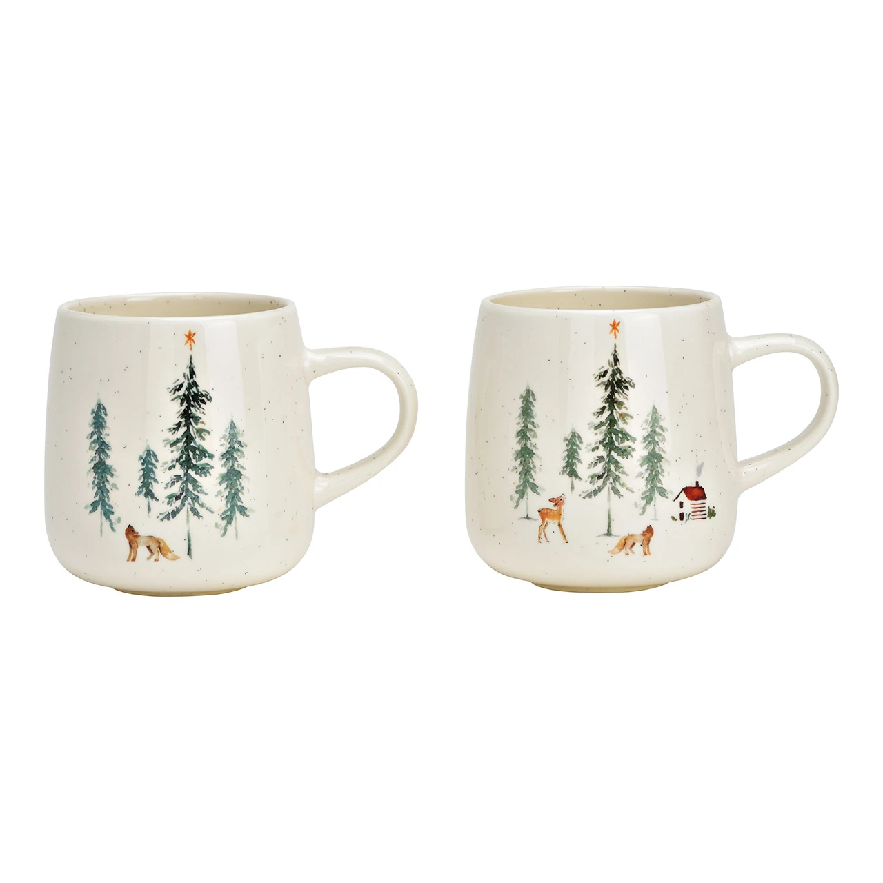Jumbo Becher Weinachten mit Waldmotiv