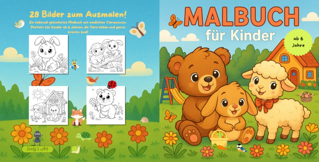 Malbuch für Kinder ab 6 Jahren