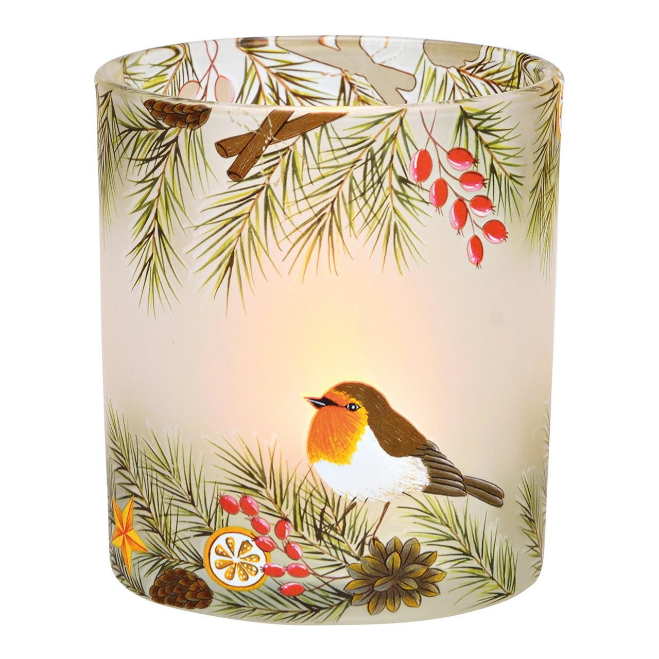 Produktbild Windlichter Windlicht aus Glas Vogel Herbst