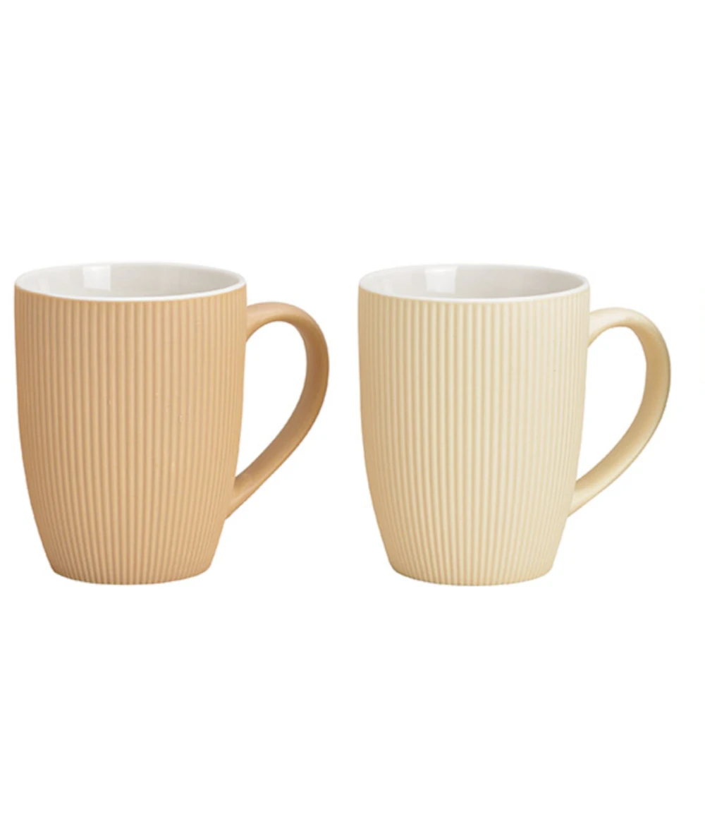 Produktbild Becher Becher Steingut Hellbeige und Cappuccino