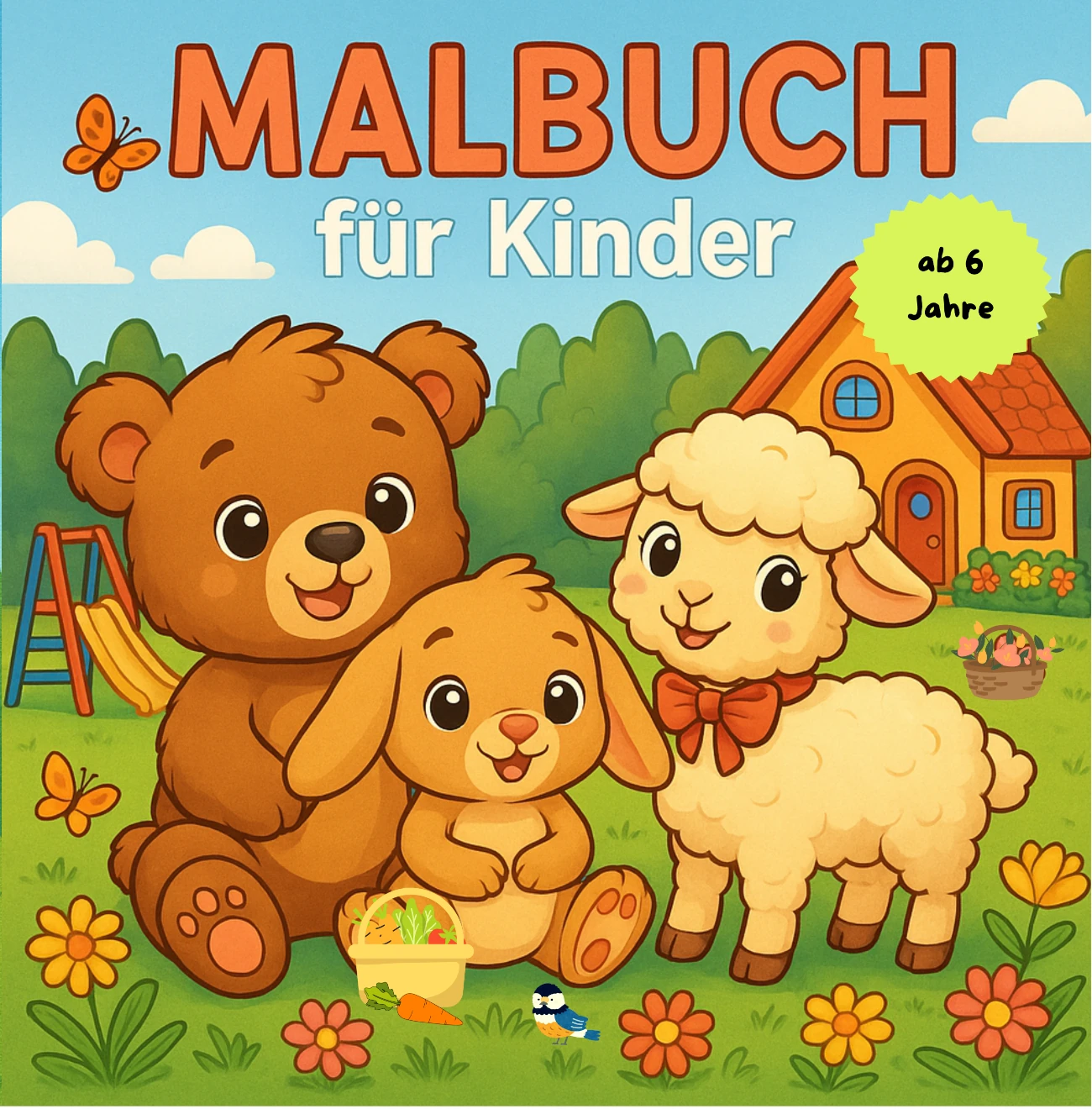 Cover Malbuch für Kinder ab 6 Jahren